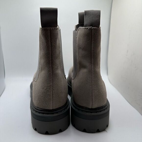 CUSHIONAIRE Women's Genuine Suede Chelsea boot +Memory Foam 9.5 WIDE GRAY - Picture 4 of 7